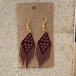 Faux leather earrings